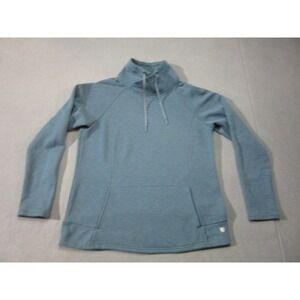 Kuhl Sweatshirt Womens Medium Blue Shawl Neck Freethinkr Fleece Lined Outdoor